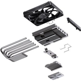  Кулер JONSBO HP-600 Black LGA1700/1200/115X/AM5/AM4 низкопрофильный 66мм (TDP 210W, PWM, 120mm ARGB Fan, 6 тепловые трубок, 4-pin) Retail 