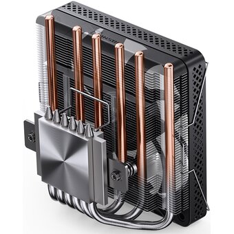  Кулер JONSBO HP-600 Black LGA1700/1200/115X/AM5/AM4 низкопрофильный 66мм (TDP 210W, PWM, 120mm ARGB Fan, 6 тепловые трубок, 4-pin) Retail 