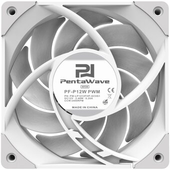  Вентилятор PentaWave PF-P12W PWM / 120mm 4 pin MFDB 600-2400rpm 71,3CFM 32.5dBA / White 