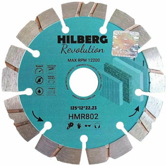 Диск алмазный отрезной Hilberg Revolution HMR806 230х22,23х12 