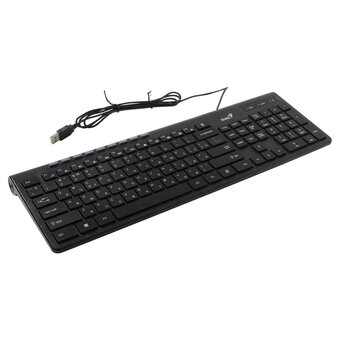  Клавиатура Genius SlimStar 230II, проводная, USB, 104 клавиши черный 