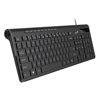  Клавиатура Genius SlimStar 230II, проводная, USB, 104 клавиши черный 