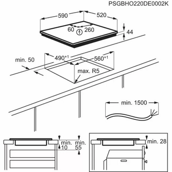  Варочная поверхность Electrolux EIS62453 черный 