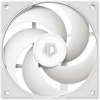  Вентилятор ID-COOLING AS-120-W 120x120x25мм (PWM, резиновые углы, белый, 300-2000об/мин, супертихий) Box 
