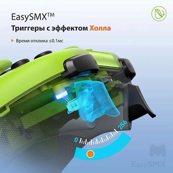  Геймпад беспроводной EasySMX X05 (VG-C508) с RGB подсветкой, зеленый 