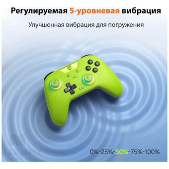  Геймпад беспроводной EasySMX X05 (VG-C508) с RGB подсветкой, зеленый 