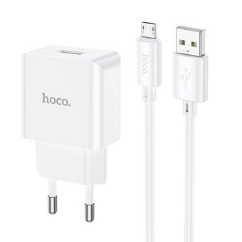  СЗУ Hoco C106A Leisure single port charger+Micro (EU), white 