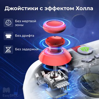  Геймпад беспроводной EasySMX X15 (VG-C448) с RGB подсветкой, звезда 