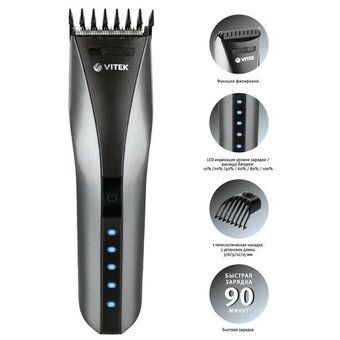  Машинка для стрижки Vitek VT-2575 графитовый 