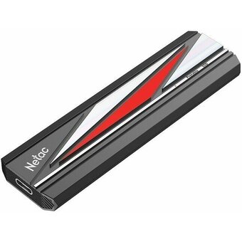  SSD Netac ZX20L (NT01ZX20L-256G-32BK) 256GB USB 3.2 Gen 2 Type-C, R/W up to 2000MB/1800MB/s, with USB C to A cable and 20Gbps USB C to C 