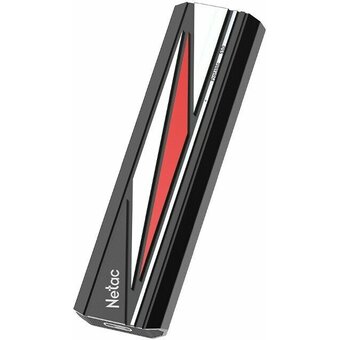  SSD Netac ZX20L (NT01ZX20L-256G-32BK) 256GB USB 3.2 Gen 2 Type-C, R/W up to 2000MB/1800MB/s, with USB C to A cable and 20Gbps USB C to C 