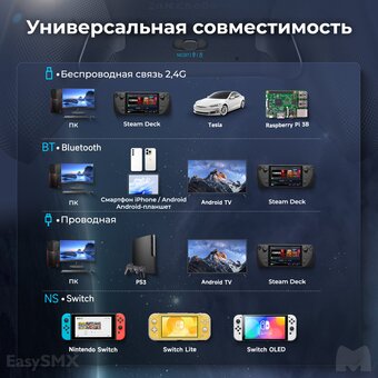  Геймпад беспроводной EasySMX X10 (VG-C502) с механическими кнопками, серый 