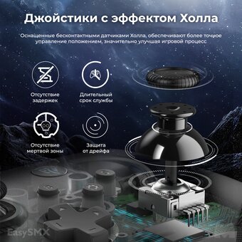  Геймпад беспроводной EasySMX X10 (VG-C502) с механическими кнопками, серый 
