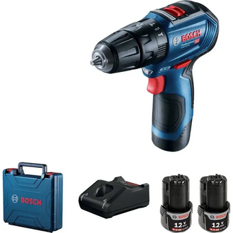  Дрель-шуруповерт Bosch GSB 12V-30 (06019G9100) 2Ач, с двумя аккумуляторами 