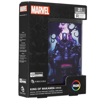  Внешний HDD Seagate FireCuda King Wakanda SE, 2TB STLX2000400, LED, USB 3.2, Playstation and Xbox support 