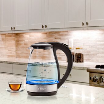  Электрочайник Vitek VT-7015 прозрачный/коричневый 