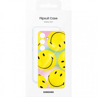 Чехол Samsung Original EF-MS926CYEGRU Flipsuit Case S24+(S926) Yellow (Smiley Print) 