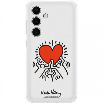  Чехол Samsung Original EF-MS921CWEGRU Flipsuit Case S24(S921) White (Keith Haring Print) 