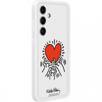  Чехол Samsung Original EF-MS926CWEGRU Flipsuit Case S24+(S926) White (Keith Haring Print) 