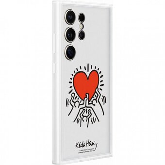  Чехол Original Samsung EF-MS928CWEGRU Flipsuit Case S24 Ultra S928 White Keith Haring Print 