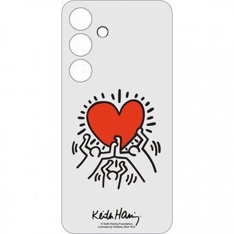  Чехол Samsung Original EF-MS921CWEGRU Flipsuit Case S24(S921) White (Keith Haring Print) 