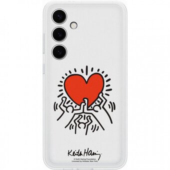  Чехол Samsung Original EF-MS926CWEGRU Flipsuit Case S24+(S926) White (Keith Haring Print) 