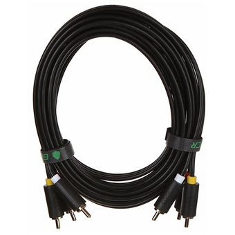  Кабель аудио Greenconnect GCR-51821 3.0m 3хRCA/3хRCA gold черный 