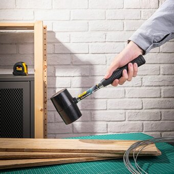  Резиновый молоток Deli DL5616 со стальной ручкой 550 грамм 
