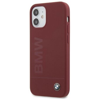 Чехол BMW для iPhone 12 mini (5.4) Signature Liquid silicone Laser logo HardRed BMHCP12SSLBLRE 