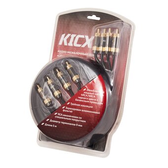  Акустический кабель Kicx RCA-06 (9100178) черный 
