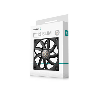  Вентилятор DEEPCOOL FT12 Slim 120x120x15мм (White LED, черный, 500-1850об/мин) Color Box 