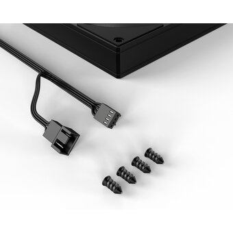 Вентилятор ID-COOLING AS-140-K Duet (2+1) 140x140x25мм (PWM, резиновые углы, черный, 300-1800об/мин, супертихий) Box 