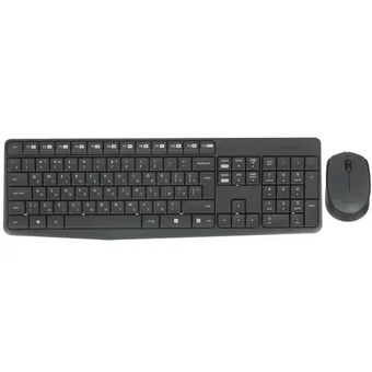  Комплект клавиатура+мышь Logitech MK235 (920-007949) беспроводной серый 