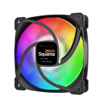  Вентилятор Geometric Future Squama 2501B (1F2501B112000) Single Pack / 120mm, 2000 RPM, 80.81 CFM, 34.2 dBA, 5V ARGB, Black 