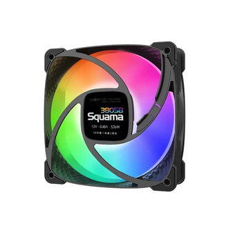  Вентилятор Geometric Future Squama 3805B (1F3805B112000) Single Pack / 120mm, 2500 RPM, 80.81 CFM, 40 dBA, 5V ARGB, Black 