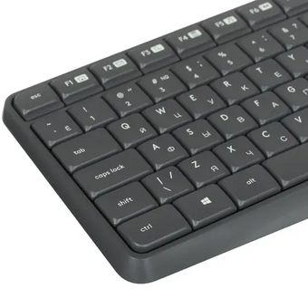  Комплект клавиатура+мышь Logitech MK235 (920-007949) беспроводной серый 