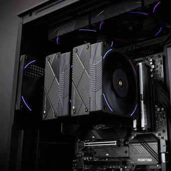  Кулер Thermalright Phantom Spirit 120 Evo (PS120-Evo) ARGB Soc-AM5/AM4/1151/1200/1700 черный 4-pin 25.6dB Al+Cu 765gr Ret 