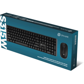  Клавиатура + мышь OKLICK S315W черный 