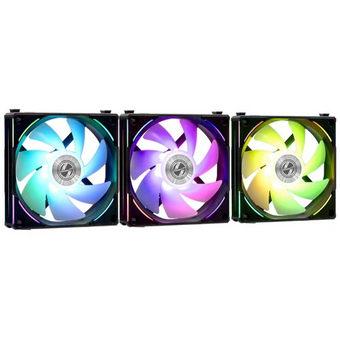  Комплект вентиляторов (3шт.) Lian Li Uni Fan AL120 V2 Black /UF-AL120V2-3B/ G99.12ALV23B.R0/ 120x120x28мм (PWM, ARGB, 250-2000 об/мин, 28.7dBa) 