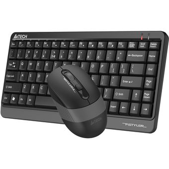  Клавиатура + мышь A4Tech Fstyler (FG1110 GREY) клав черный/серый мышь черный/серый USB беспроводная 