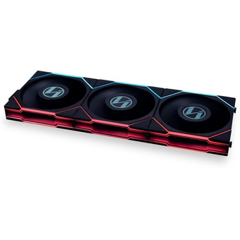  Комплект вентиляторов (3шт.) Lian Li UNI FAN TL LCD 120 Reverse Black /12RTLLCD3B/G99.12RTLLCD3B.R0/(120x125x28мм (1.6” LCD, PWM, ARGB, 200-1900) 
