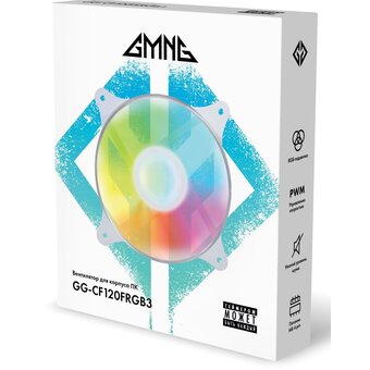  Вентилятор GMNG GG-CF120FRGB3-PWMWH RGB 120x120x25mm белый 4-pin 20-28dB 109gr Ret 