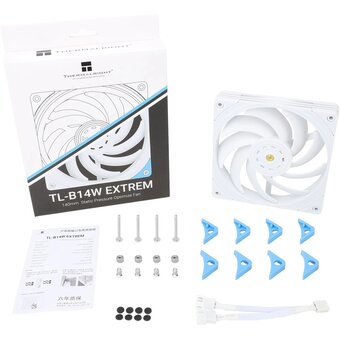  Вентилятор Thermalright TL-B14W Extreme (TL-B14W-EX) 140x140x25mm белый 4-pin 31.4dB 240gr Ret 