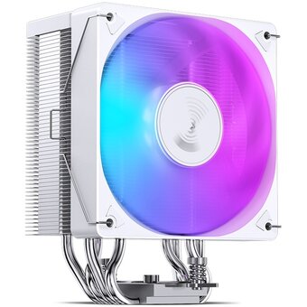  Кулер JONSBO CR-1000 Evo Color White LGA1700/1200/115X/AM5/AM4 (TDP 220W, PWM, 120mm Dynamic Multi-Color LED Fan, 4 тепловые трубки, белый) 