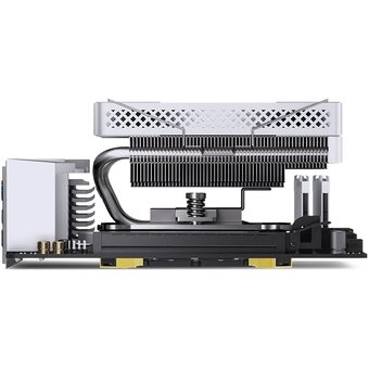  Кулер JONSBO HP-600 White LGA1700/1200/115X/AM5/AM4 низкопрофильный 66мм (TDP 210W, PWM, 120mm ARGB Fan, 6 тепловые трубок, белый, 4-pin) Re 