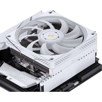  Кулер JONSBO HP-600 White LGA1700/1200/115X/AM5/AM4 низкопрофильный 66мм (TDP 210W, PWM, 120mm ARGB Fan, 6 тепловые трубок, белый, 4-pin) Re 