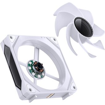  Вентилятор JONSBO ZL-120WR(3 in 1) White 120х120х25мм Reverse (ARGB LED, 800-1800об/мин, белый) Retail 