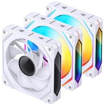  Вентилятор JONSBO ZL-120WR(3 in 1) White 120х120х25мм Reverse (ARGB LED, 800-1800об/мин, белый) Retail 