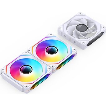  Вентилятор JONSBO ZL-120WR(3 in 1) White 120х120х25мм Reverse (ARGB LED, 800-1800об/мин, белый) Retail 