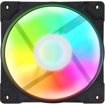  Вентилятор GMNG GG-CF120FRGB1-PWMBK RGB 120x120x25mm черный 4-pin 20-28dB 126gr Ret 